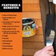 Gorilla 16 oz. Black Waterproof Patch and Seal Paste Black (6-Pack)