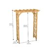 VITA 55"L x 21"W x 88"H Heartwood Cedar Arbor, Golden Brown, VA68897