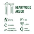 VITA 55"L x 21"W x 88"H Heartwood Cedar Arbor, Golden Brown, VA68897