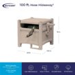 Suncast 100 ft. Hose Hideaway Dove Gray