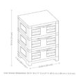 Sunnydaze Heavy-Duty 23.25 in. W x 29.5 in. H x 14 in. D Gray Stackable Pull-Out Polypropylene 3-Drawer Storage Cabinet
