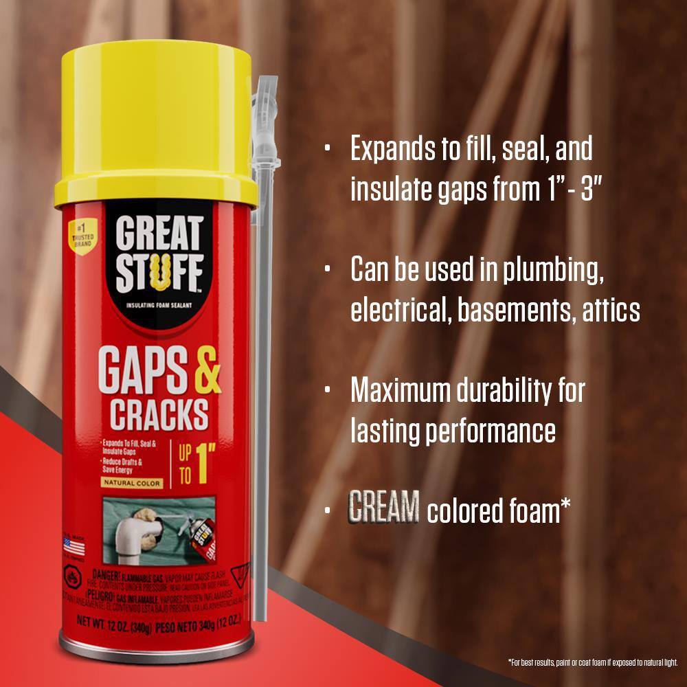 GREAT STUFF 12 oz. Gaps and Cracks Insulating Spray Foam Sealant (20 Pack) GREAT STUFF 12 oz. Gaps and Cracks Insulating Spray Foam Sealant (20 Pack) - Image 9