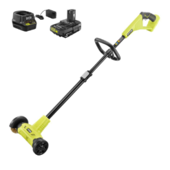 RYOBI ONE+ 18V Patio Cleaner with Wire Brush Edger with 2.0 Ah Battery and Charger P2950