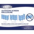 Suncast Wicker 44 in. Resin Screen Enclosure