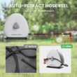 Giraffe Tools Ground-Mounted Retractable Hose Reel-1/2 in.-82 ft. Light Grey