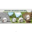 Giraffe Tools Ground-Mounted Retractable Hose Reel-1/2 in.-82 ft. Light Grey