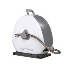 Giraffe Tools Ground-Mounted Retractable Hose Reel-1/2 in.-82 ft. Light Grey