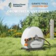 Giraffe Tools Ground-Mounted Retractable Hose Reel-1/2 in.-82 ft. Light Grey