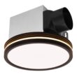 Akicon Bathroom Exhaust Fan with Light, Dimmable 3CCT LED Light with Night Light, 80 CFM, 2-Sones, Round, Black