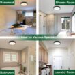 Akicon Bathroom Exhaust Fan with Light, Dimmable 3CCT LED Light with Night Light, 80 CFM, 2-Sones, Round, Black