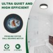 Akicon Bathroom Exhaust Fan with Light, Dimmable 3CCT LED Light with Night Light, 80 CFM, 2-Sones, Round, Black