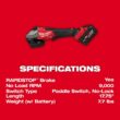 Milwaukee M18 FUEL 18-Volt Lith-Ion Cordless 4-1/2 in. /6 in. Braking Grinder w/ Two XC 8.0 Ah Battery & 3/8 in. Impact Wrench
