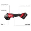 Milwaukee M18 FUEL 18-Volt Lith-Ion Cordless 4-1/2 in. /6 in. Braking Grinder w/ Two XC 8.0 Ah Battery & 3/8 in. Impact Wrench