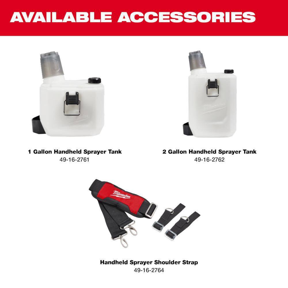 Milwaukee M12 12-Volt 1 Gal. Lithium-Ion Cordless Handheld Sprayer Kit with 2.0 Ah Battery, Charger, Extra 1 Gal. Tank Milwaukee M12 12-Volt 1 Gal. Lithium-Ion Cordless Handheld Sprayer Kit with 2.0 Ah Battery, Charger, Extra 1 Gal. Tank - Image 7