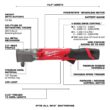 Milwaukee M12 FUEL 12V Lithium-Ion Brushless Cordless 1/2 in. Right Angle Impact Wrench Kit with Two 2.0 Ah Batteries & Inflator
