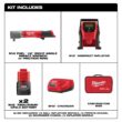 Milwaukee M12 FUEL 12V Lithium-Ion Brushless Cordless 1/2 in. Right Angle Impact Wrench Kit with Two 2.0 Ah Batteries & Inflator