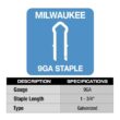 Milwaukee 1-3/4 in. 9-Gauge Galvanized Staples for M18 FUEL Utility Fencing Stapler (960 Per Box)