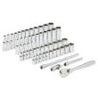 Milwaukee 1/4 in. Drive SAE/Metric Ratchet and Socket Mechanics Tool Set with 1/4 in. Drive 9 in. Extended Ratchet (51-Piece)