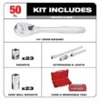 Milwaukee 1/4 in. Drive and 1/2 in. Drive SAE/Metric Ratchet and Socket Mechanics Tool Set (97-Piece)