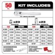 Milwaukee 1/4 in. Drive SAE/Metric Ratchet/Socket/ Combination Ratcheting Wrench Mechanics Tool Set (64-Piece)