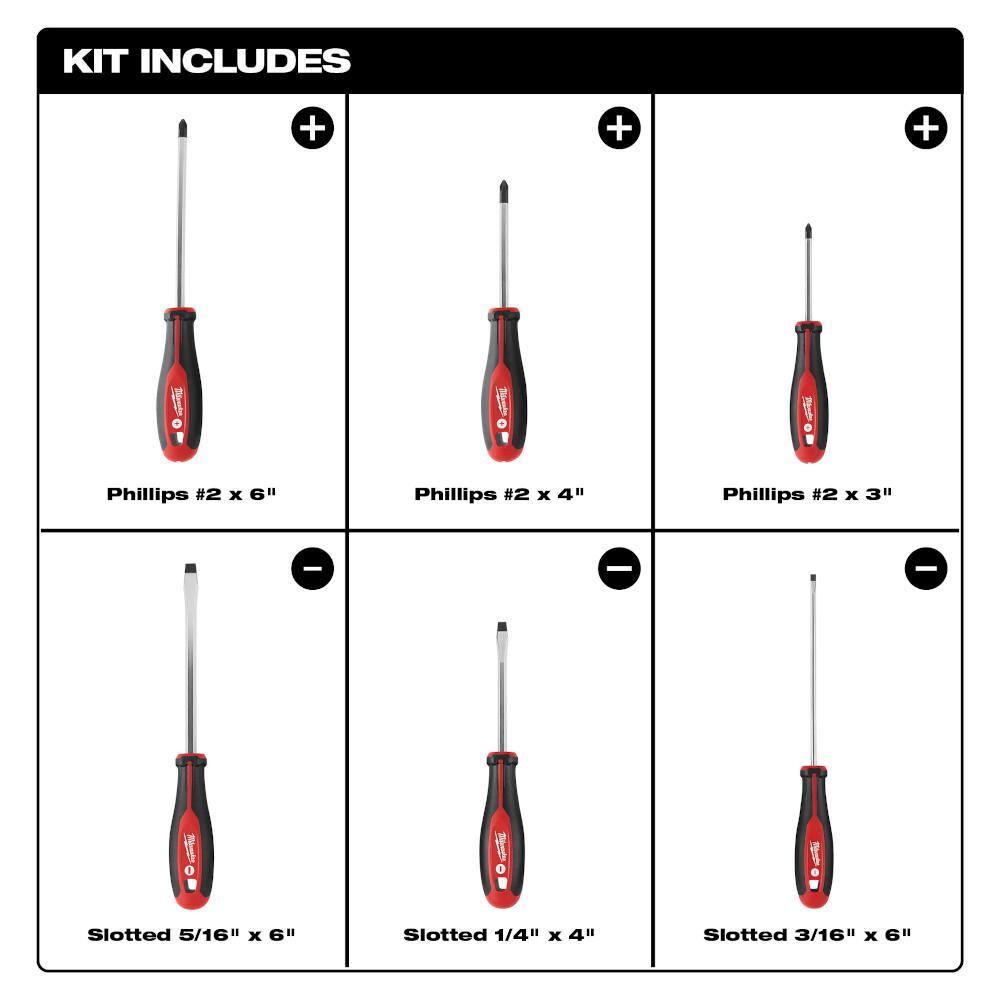 Milwaukee 3/8 in. Drive SAE/Metric Ratchet and Socket Mechanics Tool Set (56 piece) & Screwdriver Set (6 piece) Milwaukee 3/8 in. Drive SAE/Metric Ratchet and Socket Mechanics Tool Set (56 piece) & Screwdriver Set (6 piece) - Image 13