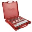 Milwaukee 3/8 in. Drive SAE/Metric Ratchet and Socket Mechanics Tool Set with 3/8 in. Drive 5 in. Stubby Ratchet (57-Piece)