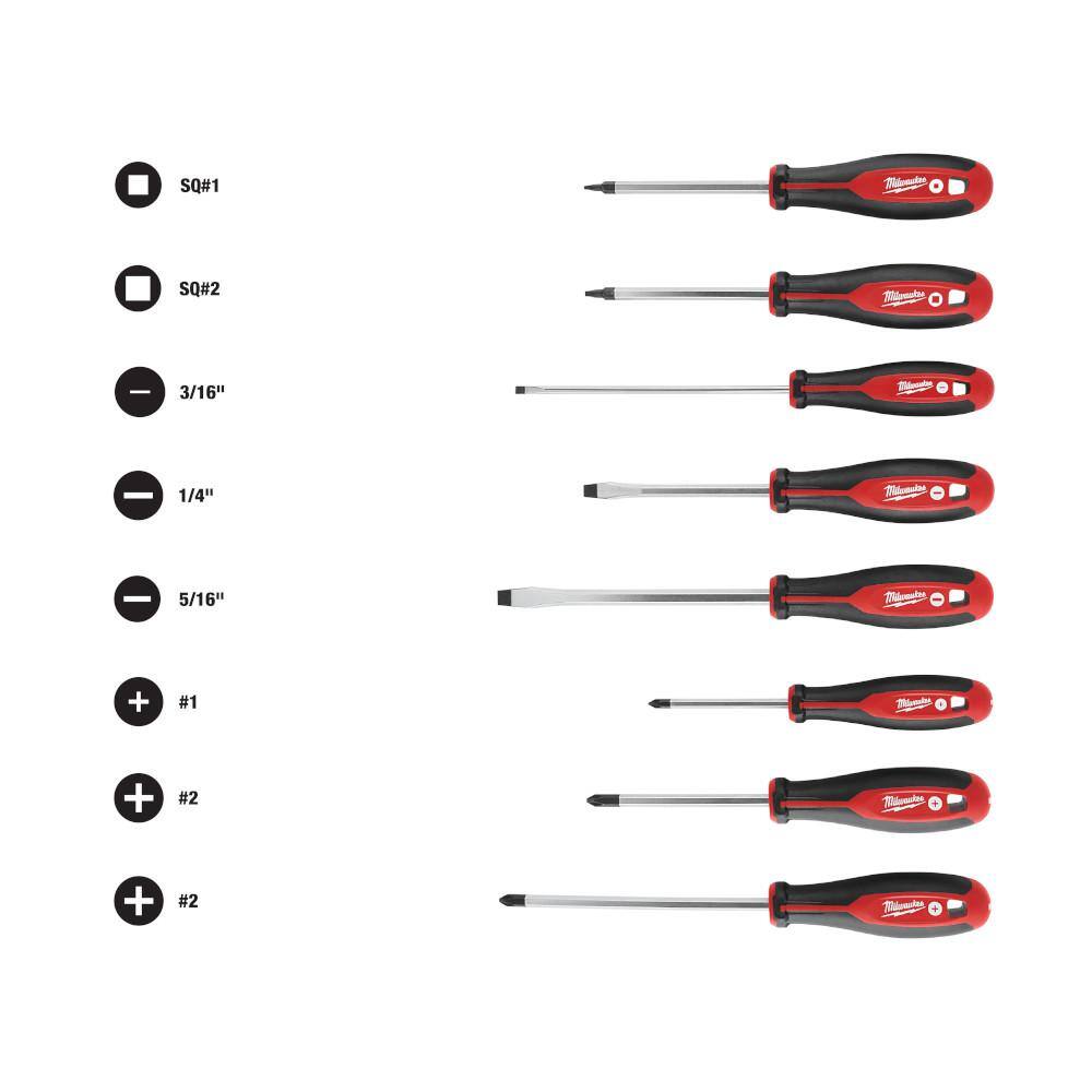 Milwaukee 1/2 in. Drive SAE/Metric Ratchet and Socket Mechanics Tool Set with Screwdriver Set (55-Piece) Milwaukee 1/2 in. Drive SAE/Metric Ratchet and Socket Mechanics Tool Set with Screwdriver Set (55-Piece) - Image 6