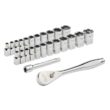 Milwaukee 1/4 in. Drive SAE/Metric Ratchet and Socket Mechanics Tool Set (25-Piece)