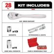 Milwaukee 3/8 in. Drive SAE Ratchet and Socket Mechanics Tool Set (28-Piece) Milwaukee 3/8 in. Drive SAE Ratchet and Socket Mechanics Tool Set (28-Piece)