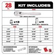 Milwaukee 3/8 in. Drive SAE Ratchet and Socket Mechanics Tool Set with Packout Case (28-Piece) and Screwdriver Set (8-Piece)