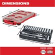 Milwaukee 3/8 in. Drive Metric Ratchet and Socket Mechanics Tool Set with PACKOUT Case and Bag (32-Piece)