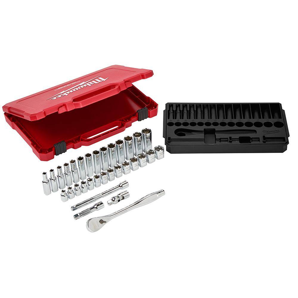 Milwaukee 3/8 in. Drive Metric Ratchet and Socket Mechanics Tool Set with Screwdriver Set (42-Piece) Milwaukee 3/8 in. Drive Metric Ratchet and Socket Mechanics Tool Set with Screwdriver Set (42-Piece) - Image 10