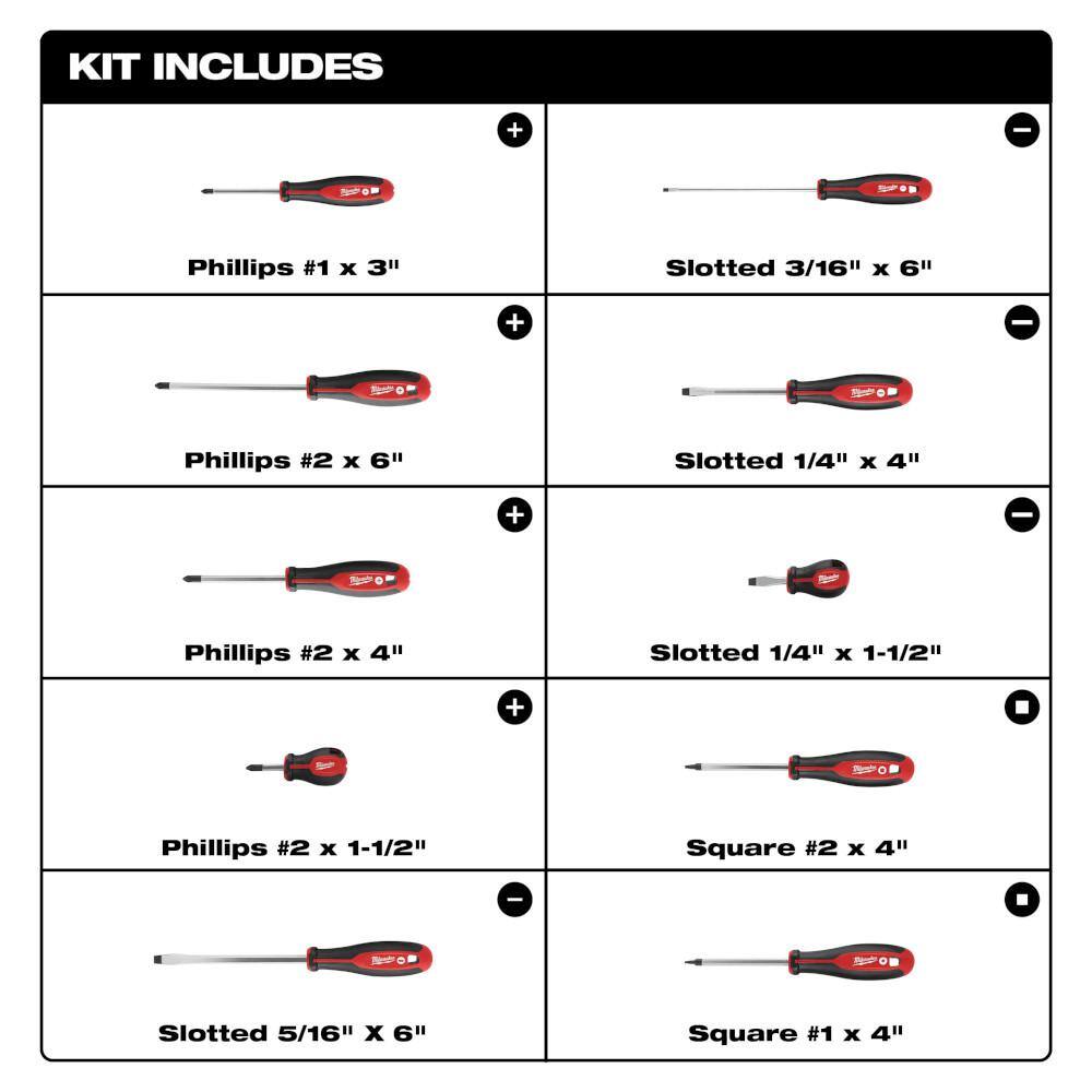Milwaukee 3/8 in. Drive Metric Ratchet and Socket Mechanics Tool Set with Screwdriver Set (42-Piece) Milwaukee 3/8 in. Drive Metric Ratchet and Socket Mechanics Tool Set with Screwdriver Set (42-Piece) - Image 11