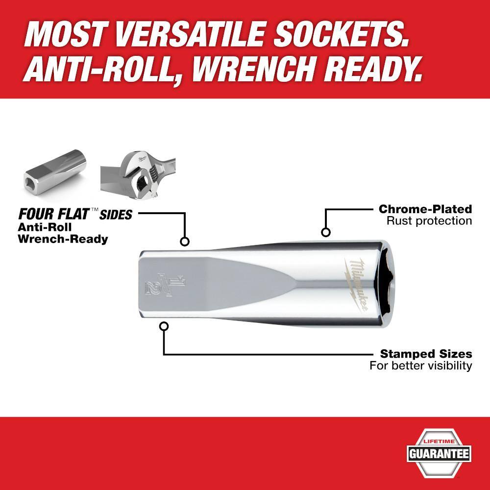 Milwaukee 3/8 in. Drive Metric Ratchet and Socket Mechanics Tool Set with Screwdriver Set (42-Piece) Milwaukee 3/8 in. Drive Metric Ratchet and Socket Mechanics Tool Set with Screwdriver Set (42-Piece) - Image 7