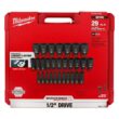 Milwaukee SHOCKWAVE 1/2 in. Drive Metric 6 Point Impact Socket Set with Titanium Drill Bit Set (52-Piece) Milwaukee SHOCKWAVE 1/2 in. Drive Metric 6 Point Impact Socket Set with Titanium Drill Bit Set (52-Piece)