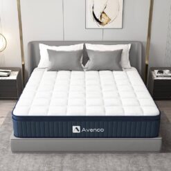 Avenco 12 in. Medium Firm Hybrid Pillow Top Motion Isolation Individual Pocket Spring Full Mattress