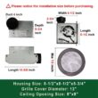 Akicon Decorative Oil Rubbed Bronze 80 CFM Ceiling Bathroom Exhaust Fan with LED Light