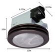 Akicon Decorative Oil Rubbed Bronze 80 CFM Ceiling Bathroom Exhaust Fan with LED Light
