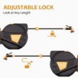 GardenJoy Retractable Garden Hose Reel 1/2 in. to 100 ft. Orange Retractable Reel Wall Mounted Width 10-In-1 Hose Nozzle