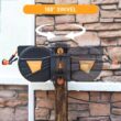 GardenJoy Retractable Garden Hose Reel 1/2 in. to 100 ft. Orange Retractable Reel Wall Mounted Width 10-In-1 Hose Nozzle