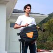 GardenJoy Retractable Garden Hose Reel 1/2 in. to 100 ft. Orange Retractable Reel Wall Mounted Width 10-In-1 Hose Nozzle