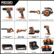 RIDGID 18V Cordless 8-Tool Combo Kit with 2.0 Ah Battery, 4.0 Ah Battery, and Charger