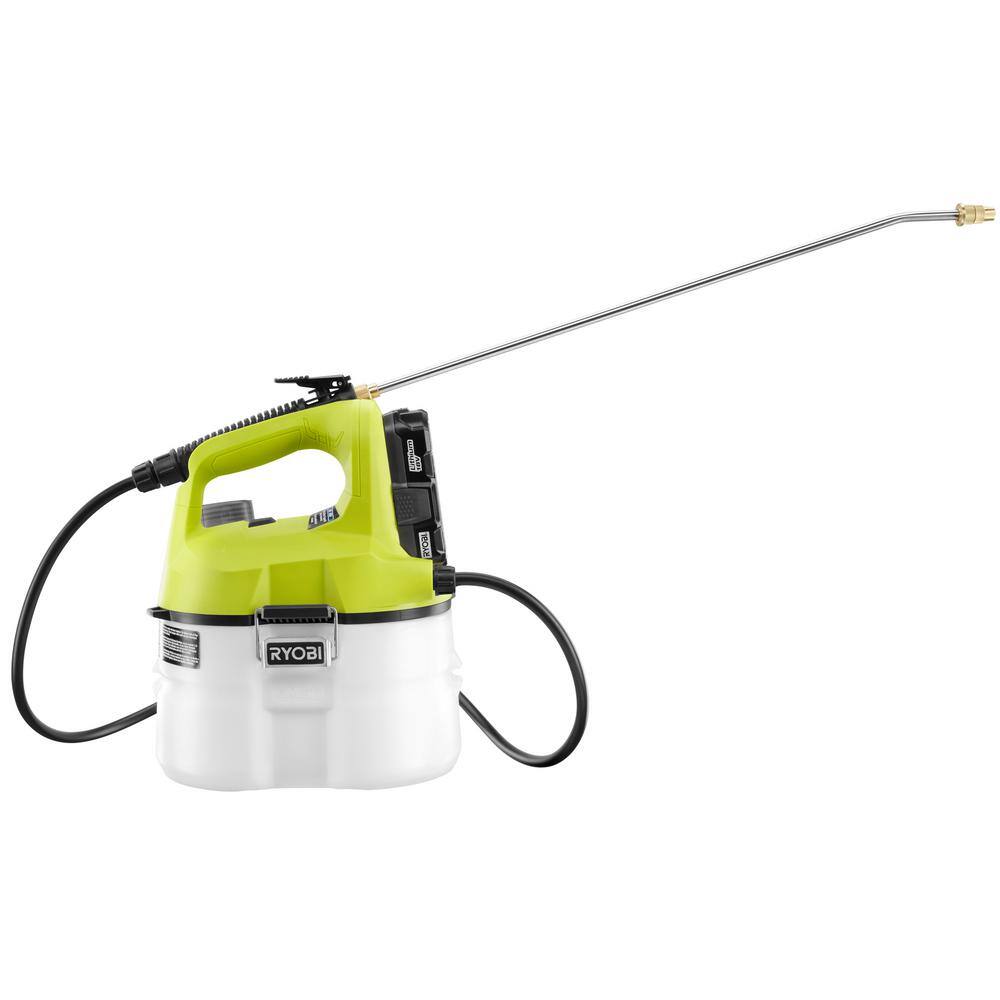 RYOBI ONE+ 18V Cordless Battery 4 Gal. Backpack and 1 Gal. Handheld Chemical Sprayers with 2.0 Ah, 1.3 Ah Battery and Charger RYOBI ONE+ 18V Cordless Battery 4 Gal. Backpack and 1 Gal. Handheld Chemical Sprayers with 2.0 Ah, 1.3 Ah Battery and Charger - Image 9
