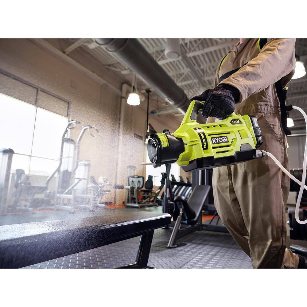 RYOBI ONE+ 18V Cordless Electrostatic 1 Gal. Sprayer w/ Extra (2) Low & (1) High Nozzles, (2) 2.0 Ah Batteries, & (1) Charger RYOBI ONE+ 18V Cordless Electrostatic 1 Gal. Sprayer w/ Extra (2) Low & (1) High Nozzles, (2) 2.0 Ah Batteries, & (1) Charger - Image 4