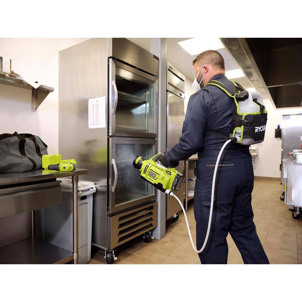 RYOBI ONE+ 18V Cordless Electrostatic 1 Gal. Sprayer w/ Extra (2) Low & (1) High Nozzles, (2) 2.0 Ah Batteries, & (1) Charger RYOBI ONE+ 18V Cordless Electrostatic 1 Gal. Sprayer w/ Extra (2) Low & (1) High Nozzles, (2) 2.0 Ah Batteries, & (1) Charger - Image 9