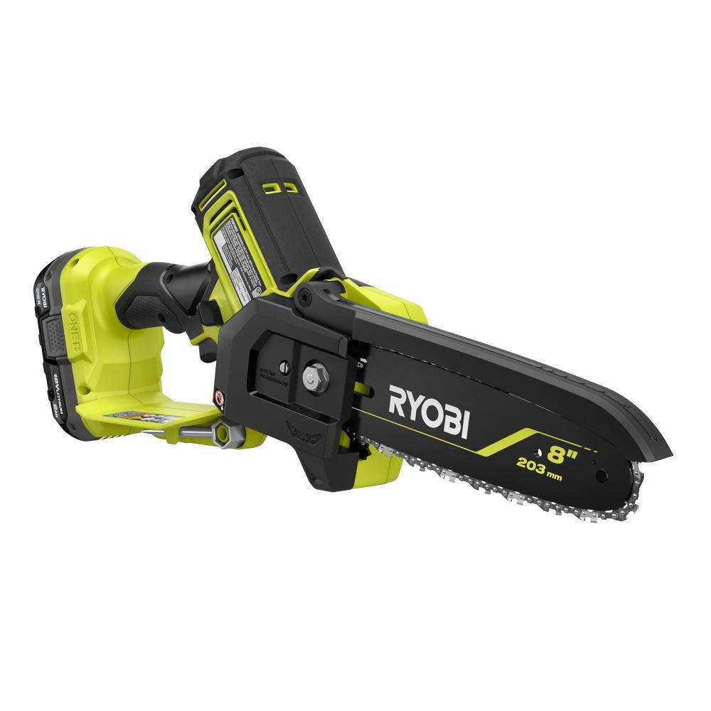 RYOBI ONE+ HP 18V Brushless 8 in. Battery Compact Pruning Mini Chainsaw with 2.0 Ah Battery and Charger PSBCW01K RYOBI ONE+ HP 18V Brushless 8 in. Battery Compact Pruning Mini Chainsaw with 2.0 Ah Battery and Charger PSBCW01K - Image 3