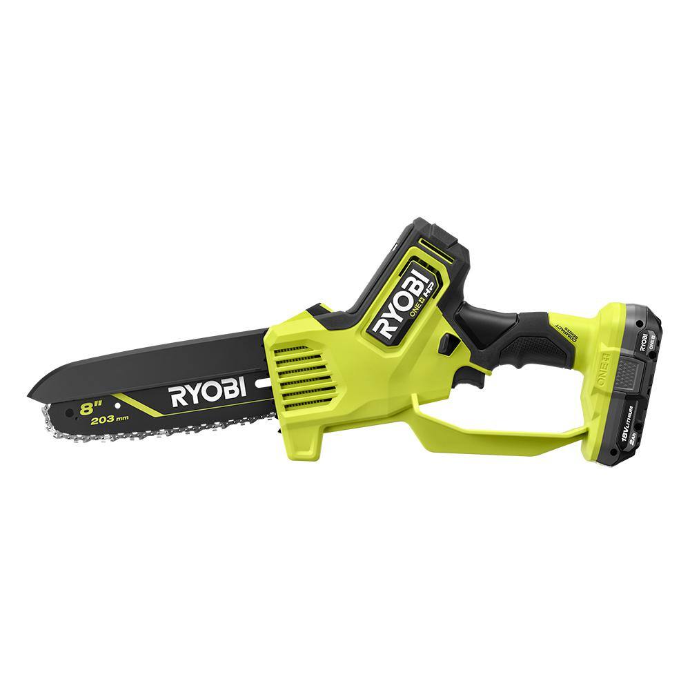 RYOBI ONE+ HP 18V Brushless 8 in. Battery Compact Pruning Mini Chainsaw with 2.0 Ah Battery and Charger PSBCW01K RYOBI ONE+ HP 18V Brushless 8 in. Battery Compact Pruning Mini Chainsaw with 2.0 Ah Battery and Charger PSBCW01K - Image 5