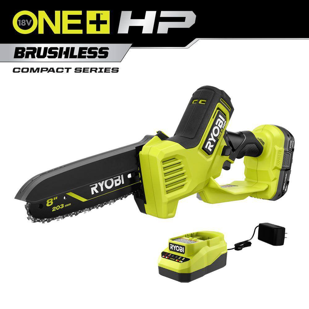RYOBI ONE+ HP 18V Brushless 8 in. Battery Compact Pruning Mini Chainsaw with 2.0 Ah Battery and Charger PSBCW01K RYOBI ONE+ HP 18V Brushless 8 in. Battery Compact Pruning Mini Chainsaw with 2.0 Ah Battery and Charger PSBCW01K - Image 13