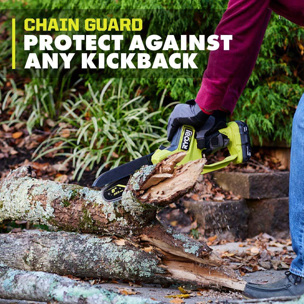 RYOBI ONE+ HP 18V Brushless 8 in. Battery Compact Pruning Mini Chainsaw with 2.0 Ah Battery and Charger PSBCW01K RYOBI ONE+ HP 18V Brushless 8 in. Battery Compact Pruning Mini Chainsaw with 2.0 Ah Battery and Charger PSBCW01K - Image 8
