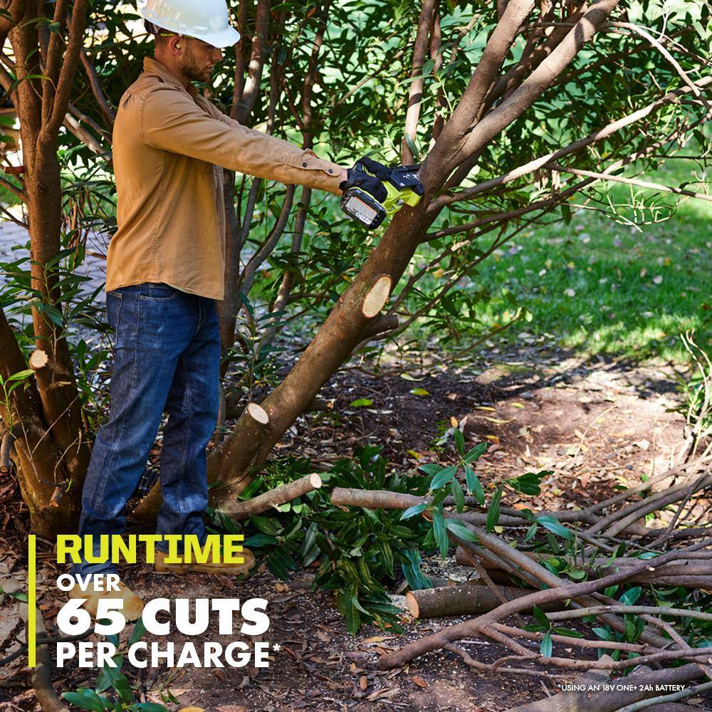 RYOBI ONE+ HP 18V Brushless 8 in. Battery Compact Pruning Mini Chainsaw with 2.0 Ah Battery and Charger PSBCW01K RYOBI ONE+ HP 18V Brushless 8 in. Battery Compact Pruning Mini Chainsaw with 2.0 Ah Battery and Charger PSBCW01K - Image 6